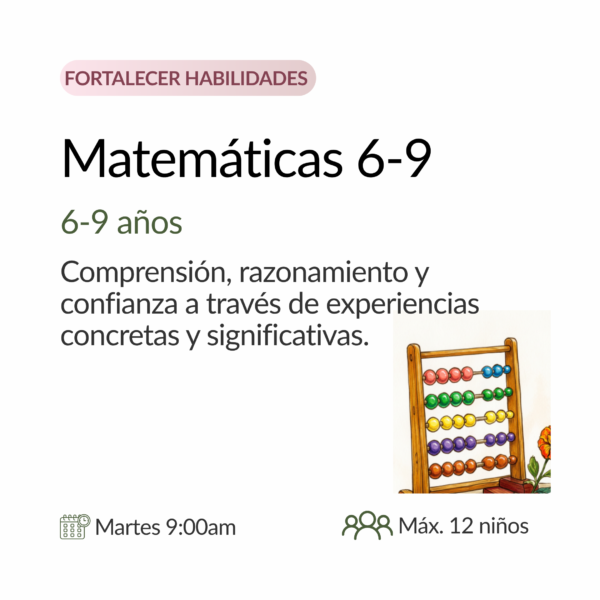 Club de matemáticas para niños