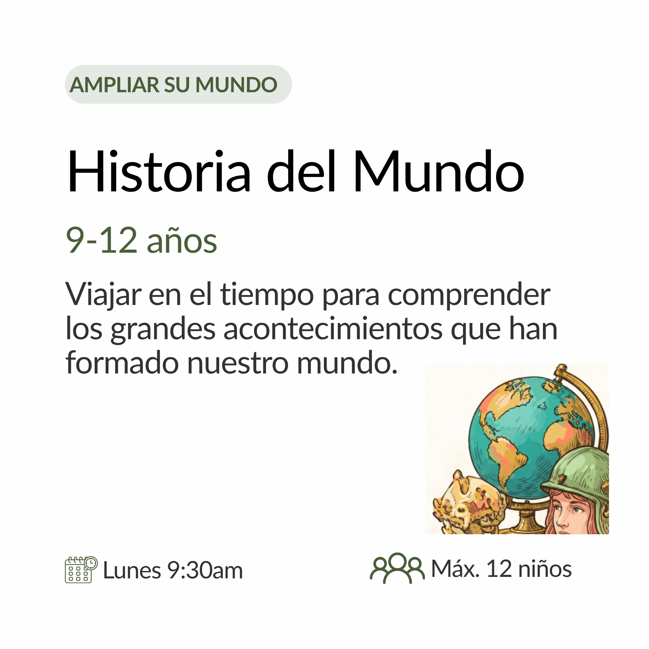 Club de historia del mundo para niños