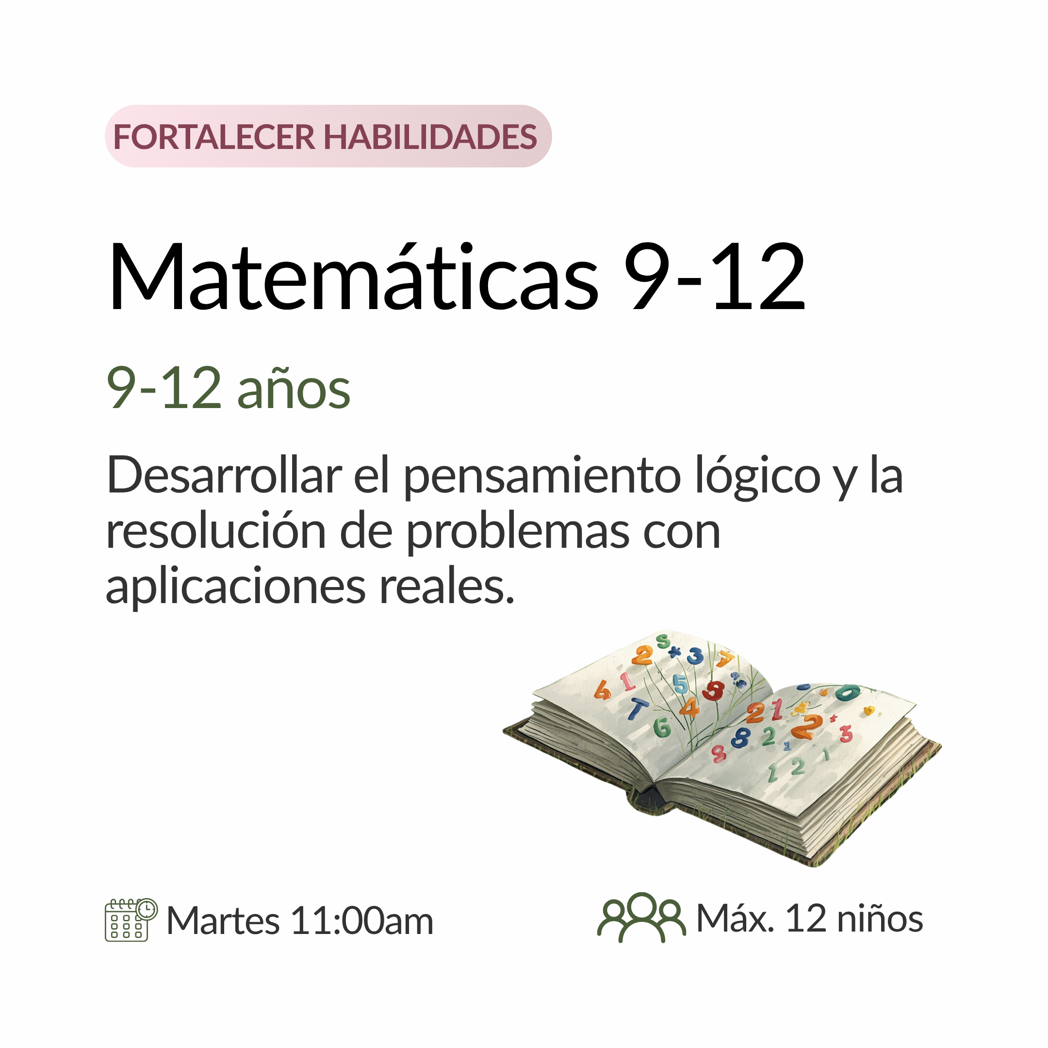 Club de matemáticas para niños