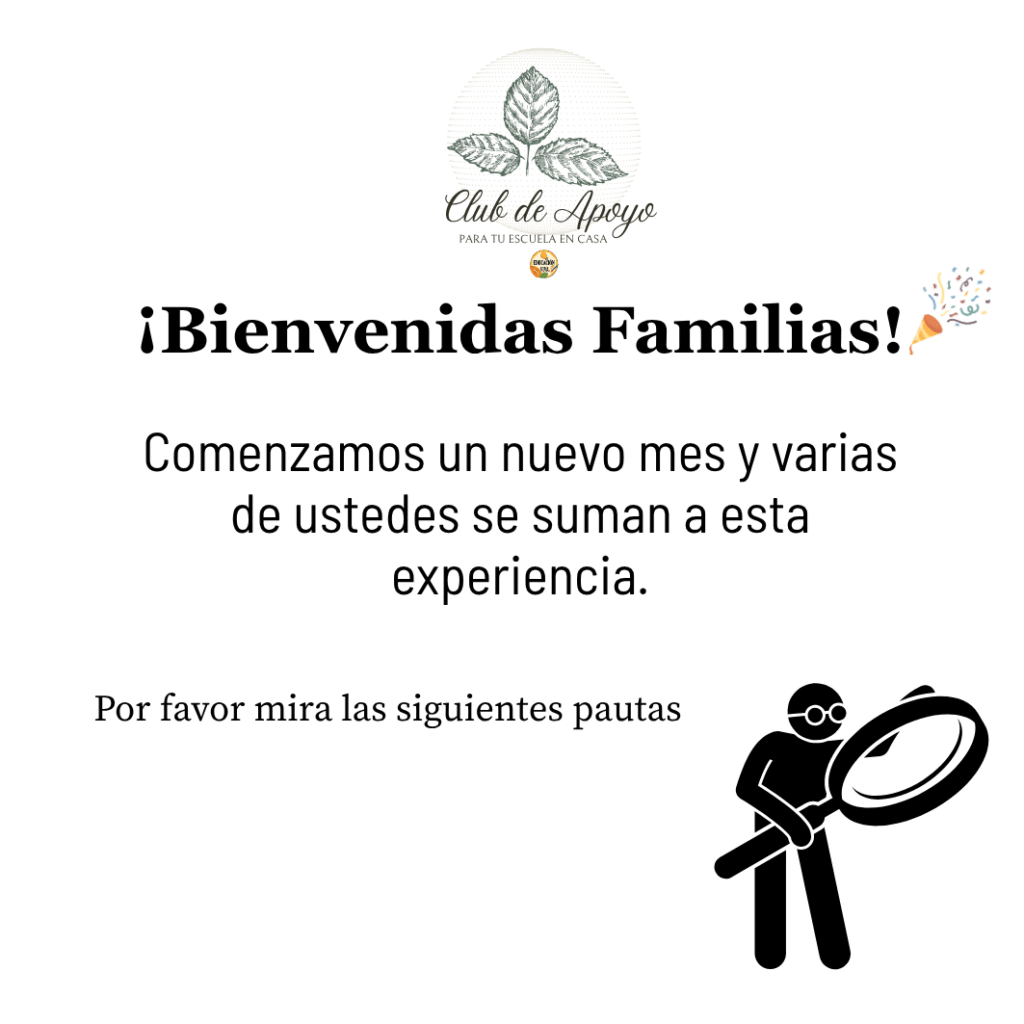 Club de apoyo para tu escuela en casa