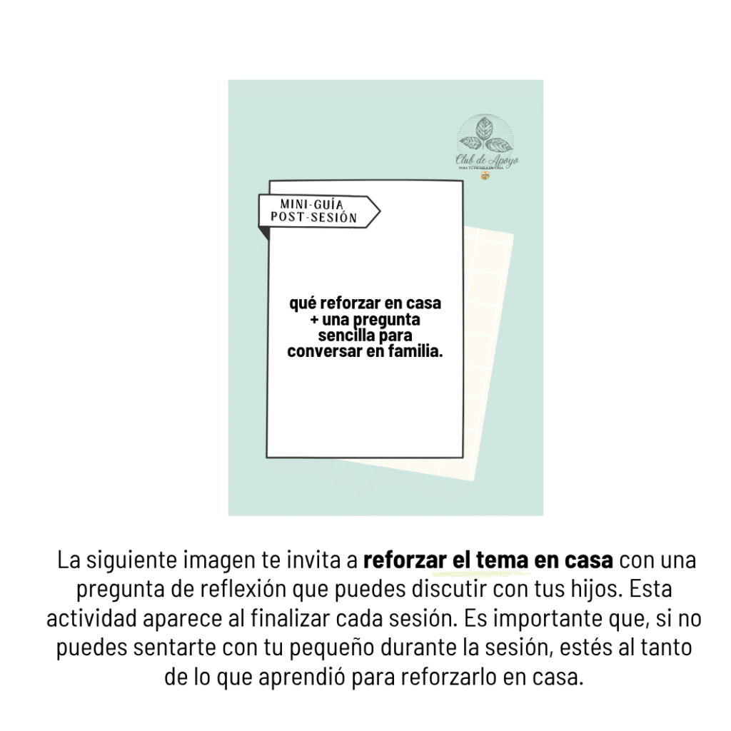 Club de apoyo para tu escuela en casa