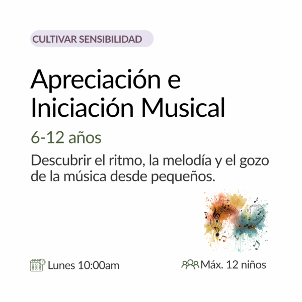 Club de apreciación e iniciación musical para niños