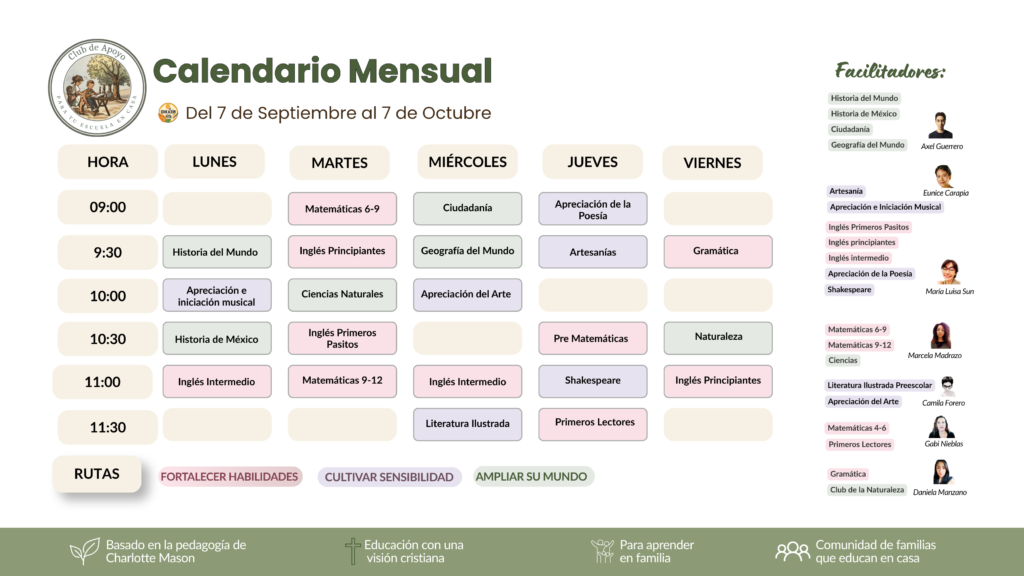 clubes de apoyo para tu escuela en casa